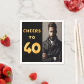 40e verjaardagsfeestje fotogouden bedriegers man m servet (Insitu)