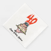 40e verjaardagsfeestje gepersonaliseerd servet (Hoek)