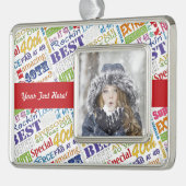 40e verjaardagsfeestje gepersonaliseerde geschenke verzilverd omlijst ornament (Links)