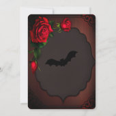 40e verjaardagsfeestje Gothic Red Rose Kaart (Achterkant)