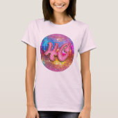 40e verjaardagsfeestje Gouden Roze Glitter Disco B T-shirt (Voorkant)