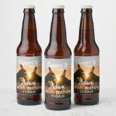 40e verjaardagsfeestje jongens foto's bier etiket (Flessen)