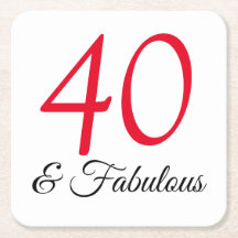 40e verjaardagsfeestje onderzetter