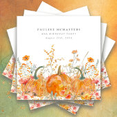 40e verjaardagsfeestje pompoen Wildflower Custom Servet