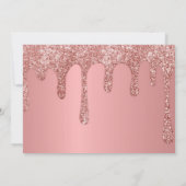 40e verjaardagsfeestje roze sprankeling glitter dr save the date (Achterkant)