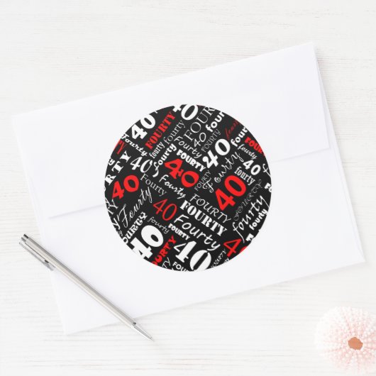 40e verjaardagsfeestje Sticker (Envelop)