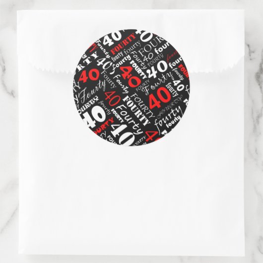 40e verjaardagsfeestje Sticker (Tas)