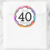 40e verjaardagsfeestje Sticker (Tas)