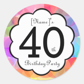 40e verjaardagsfeestje Sticker