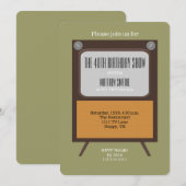 40e Verjaardagsfeestje Uitnodiging  TV (Voorkant / Achterkant)