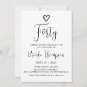 40e Verjaardagsfeestje Vrouwen Mannen 40 Jaar Kaart (Voorkant)