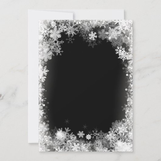 40e verjaardagsfeestje Winter Wonderland Sneeuwvlo Kaart (Achterkant)