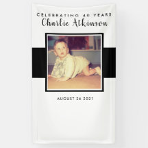 40e verjaardagsfotobackdrop banner