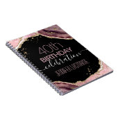 40e verjaardagsguestbook Spiral Foto Notitieboek (Rechterzijde)