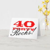 40e verjaardagskaart | 40 Rocks! Kaart (Gele Bloem)
