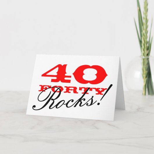 40e verjaardagskaart | 40 Rocks! Kaart (Voorkant)