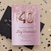 40e verjaardagskaart voor haar glitter