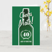 40e verjaardagskaart voor mannen | Leeftijd tot pe Kaart (Gele Bloem)
