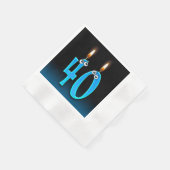 40e verjaardagskaartje met oogballen servetten (Hoek)