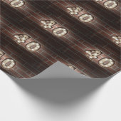 40e verjaardagsmarquee licht op baksteen cadeaupapier (Hoek)