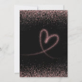  40e verjaardagsuitnodiging Glitter Confetti | Roz Kaart (Achterkant)