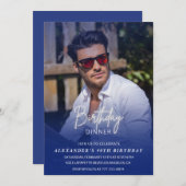 40e verjaardagsuitnodiging Verjaardagsdiner Foto M Kaart (Voorkant / Achterkant)