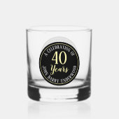 40e verjaardagsviering whisky glas (Achterkant)