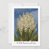 40e verlichting feest Bloeiende Yucca bloemen Kaart (Voorkant)