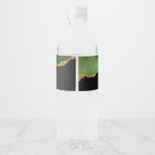 40e verpartij groen goud agaat waterfles etiket (Achterkant)