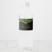 40e verpartij groen goud agaat waterfles etiket (Voorkant)