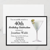 40e Verrassing Martini Verjaardag Uitnodiging (Voorkant / Achterkant)