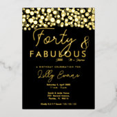 40e verrassing verjaardagsfeestje uitnodiging eleg (Voorkant)