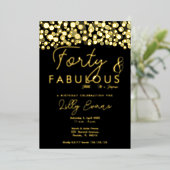 40e verrassing verjaardagsfeestje uitnodiging eleg (Staand Voorkant)