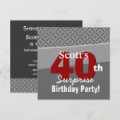 40e verrassingsdag grijze Rood Diamanten R274 Kaart (Voorkant / Achterkant)