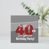 40e verrassingsdag grijze Rood Diamanten R274 Kaart (Staand voorkant)