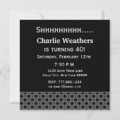 40e verrassingsdag moderne zwarte rode grijs kaart (Achterkant)