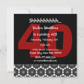 40e verrassingsdag moderne zwarte rode V34 Kaart (Achterkant)