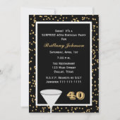 40e Verrassingsverjaardagsfeestuitnodiging Kaart (Voorkant)