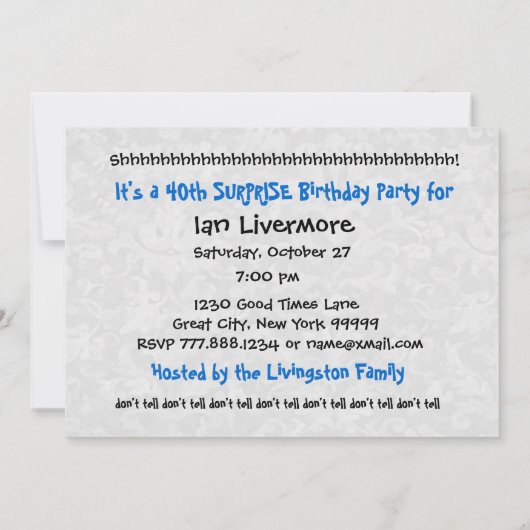 40e VERZEKERING Midnight Birthday Sjabloon V21 Kaart (Achterkant)