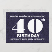 40e VERZEKERING Midnight Birthday Sjabloon V21 Kaart (Voorkant / Achterkant)