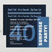 40e VERZEKERING op zaterdag Modern Midnight Blue W Kaart (Voorkant / Achterkant)