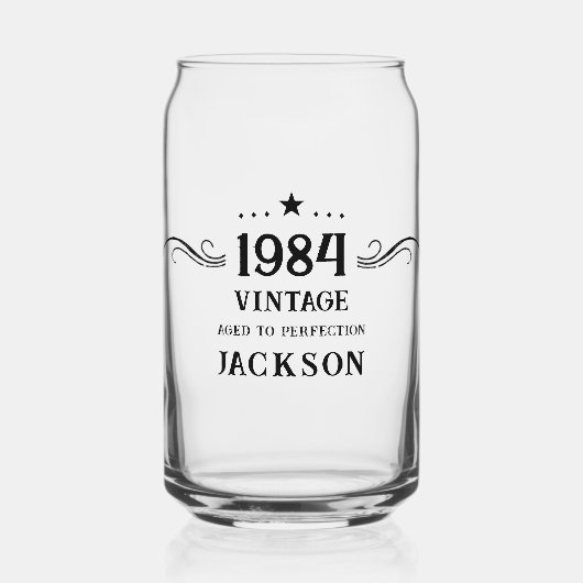 40e Vintage 1984 Blikvorm Glas (Voorkant)