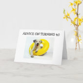 40e VIRTHDAG ADVISE "SPELEN" Kaart (Gele Bloem)