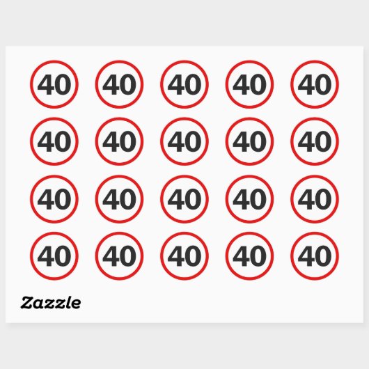 40e wegteken ronde sticker (Vel)