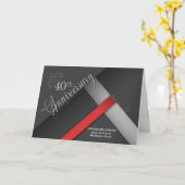 40e zakelijke Jubileum gefeliciteerd Kaart (Gele Bloem)