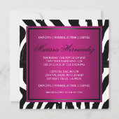 40e Zebra Birthday party Kaart (Achterkant)