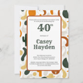 40e zuidwestelijke stijl cowboy pet cactus kaart (Voorkant)