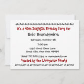 40e ZUIVERING Birthday Red Gold Black Stars S301 Kaart (Achterkant)