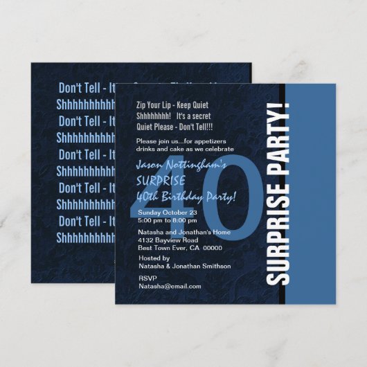 40e ZUIVERING Matig Blauw S592 Kaart (Voorkant / Achterkant)