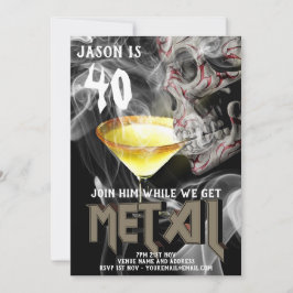 40e Zware Metaal Verjaardag nodigt gitaar GOTHIC u Kaart